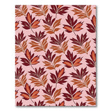 Blush Pink Maple Leaf Pattern Area Rug