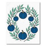 Blue Pumpkin Wreath Area Rug