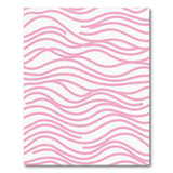 Pink Wavy Lines Geometric Area Rug