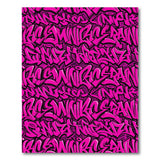 Vivid Pink Graffiti Area Rug