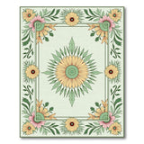 Vintage Sunflower Medallion Floral Area Rug
