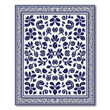 Navy Blue Persian Paisley Floral Area Rug