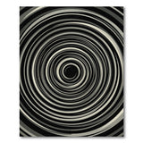 Black White Concentric Circles Area Rug