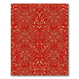 Elegant Red Gold Floral Vintage Area Rug