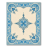 Traditional Persian Blue and Teal Elegant Blue Floral Medallion Area Rug