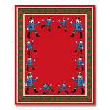 Festive Nutcracker Soldier Border Rug
