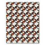 Modern Terracotta Geometric Area Rug