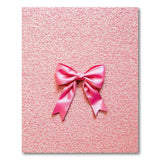 Playful Pink Satin Bow Plush Area Rug