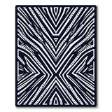 Bold Black White Geometric Zigzag Geometric Modern Area Rug