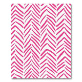 Vibrant Pink Chevron Brushstroke Area Rug