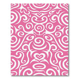 Hot Pink Tribal Swirl Area Rug