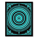 Ornate Teal Mandala Geometric Area Rug