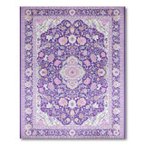 Exquisite Purple Persian Floral Medallion Rug