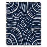 Navy Concentric Wave Abstract Area Rug