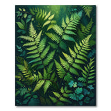 Lush Fern Grove Green Area Rug