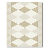 Beige Diamond Texture Geometric Area Rug