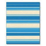 Nautical Blue Cream Striped Area Rug