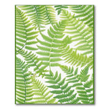 Lush Green Fern Fronds Area Rug