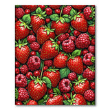 Vibrant Strawberry Raspberry Area Rug