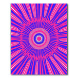 Radiant Pink Purple Sunburst Geometric Area Rug