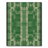 Green Geometric Fir Tree Motif Area Rug