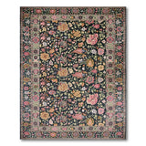 Persian Floral Multi-Color Area Rug with Birds