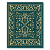 Traditional Persian Ornate Teal Medallion Persian Rug