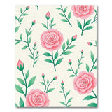 Blush Pink Roses Floral Area Rug
