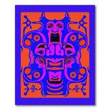 Vibrant Tribal Mask Area Rug