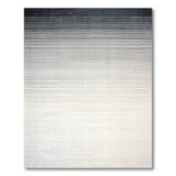 Gradient Black to White Stripe Area Rug