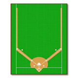 Kids Cartoon Baseball Field Kids Area Rug