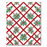 Festive Red Green Christmas Lattice Area Rug