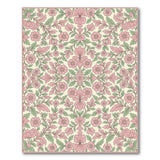Pink Floral Vintage Washable Pink Area Rug