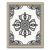 Heritage Tribal Intricate Black White Mandala Area Rug
