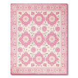Blush Pink Daisy Floral Medallion Rug