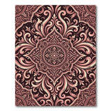 Traditional Persian Ornate Red Persian Mandala Area Rug