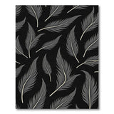Midnight Gray Feathers Area Rug