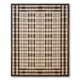 Grey Modern Grey Plaid Geometric Area Rug