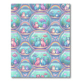 Kitten Fishbowl Rainbow Kids Area Rug