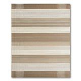 Geometric Modern Brown and Tan Brown Tan Striped Woven Area Rug