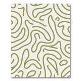 Sage Green Squiggle Abstract Area Rug