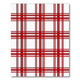 Classic Red White Plaid Area Rug