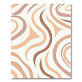 Wavy Abstract Beige Area Rug