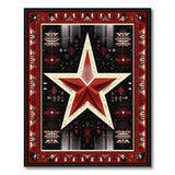 Bold Red Star Southwestern Rug