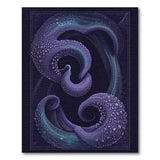Purple Entwined Tentacles Abstract Area Rug