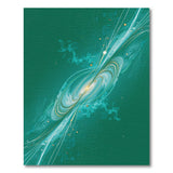 Emerald Nebula Swirl Abstract Area Rug