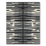 Black and White Geometric Modern Bold Black White Geometric Area Rug