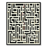 Intricate Maze Labyrinth Geometric Area Rug