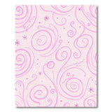 Whimsical Pink Swirl Star Area Rug