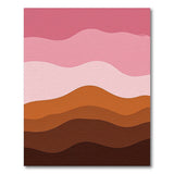 Wavy Pink to Brown Abstract Area Rug